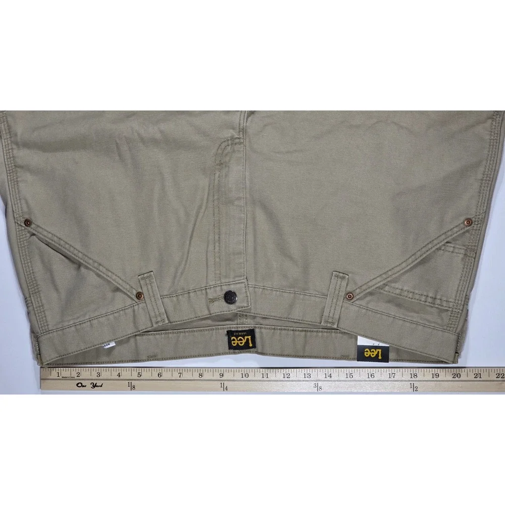 Lee Men's Carpenter Pants Loose Fit Straight Leg Khaki Tan 40x30 NWT